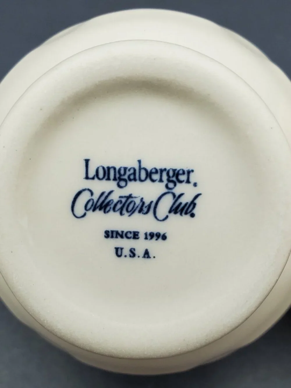 Longaberger Collectors Club Miniature Teapot Woven Traditions Classic Blue Mini